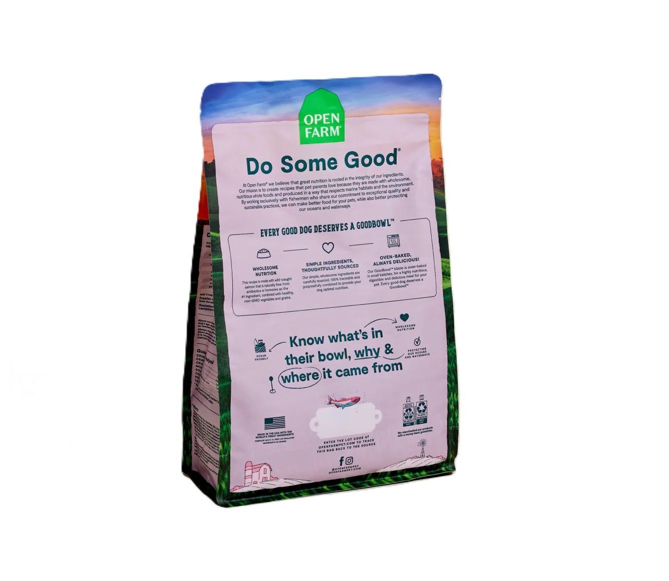 Open Farm Goodbowl Wild-Caught Salmon & Brown Rice Dog Food, 3.5-Lb