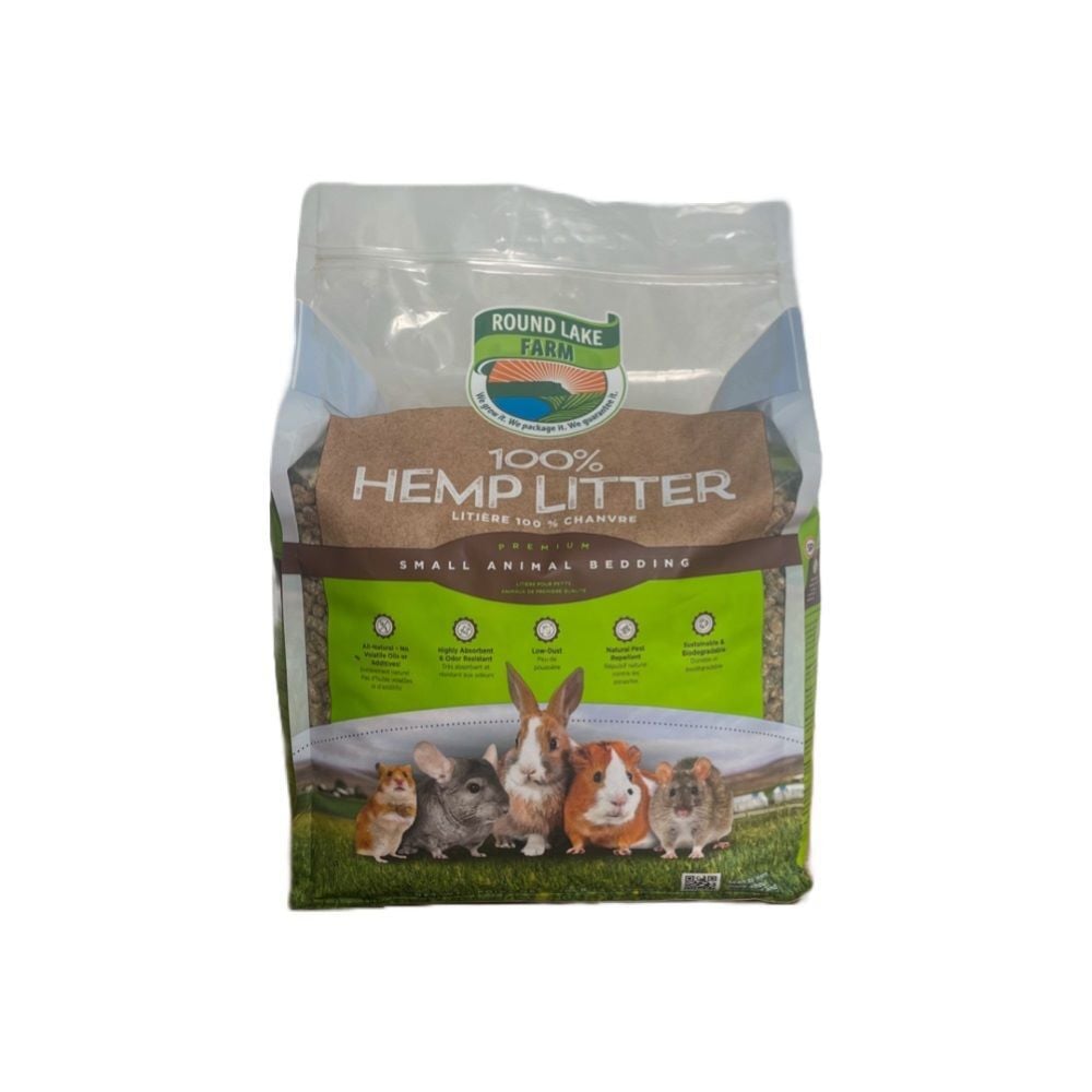 Round Lake Farm Hemp Litter Bedding, 10-Lb