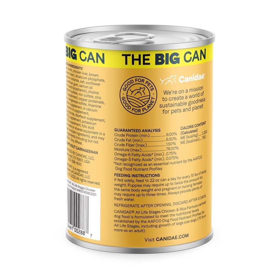 Canidae All Life Stages Wet Dog Food- Chicken & Rice Formula Dog Food, 22-Oz