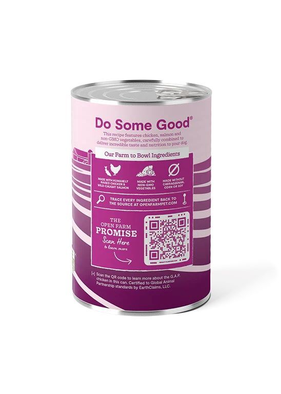 Open Farm Chicken & Salmon Pâté Dog Food, 12.5-Oz