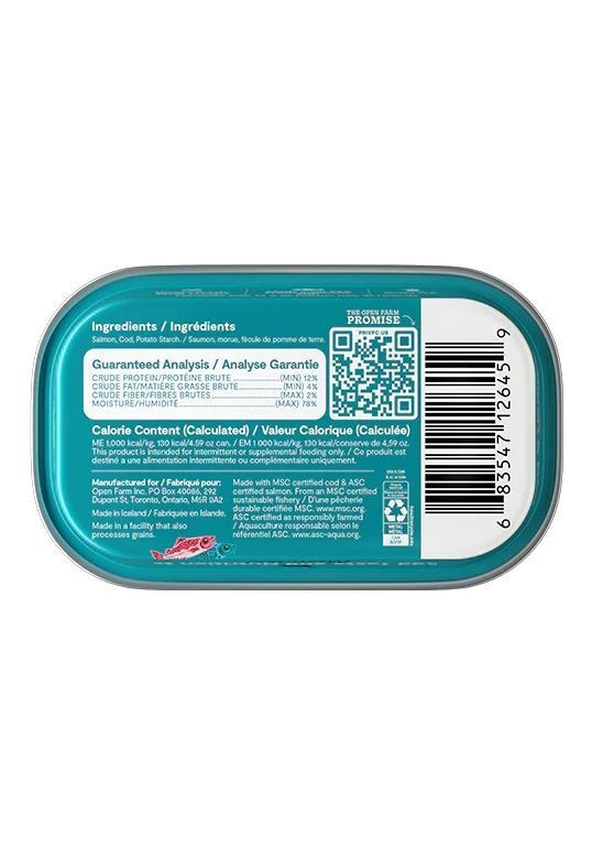 Open Farm Salmon & Cod Topper Dog Food, 4.59-Oz