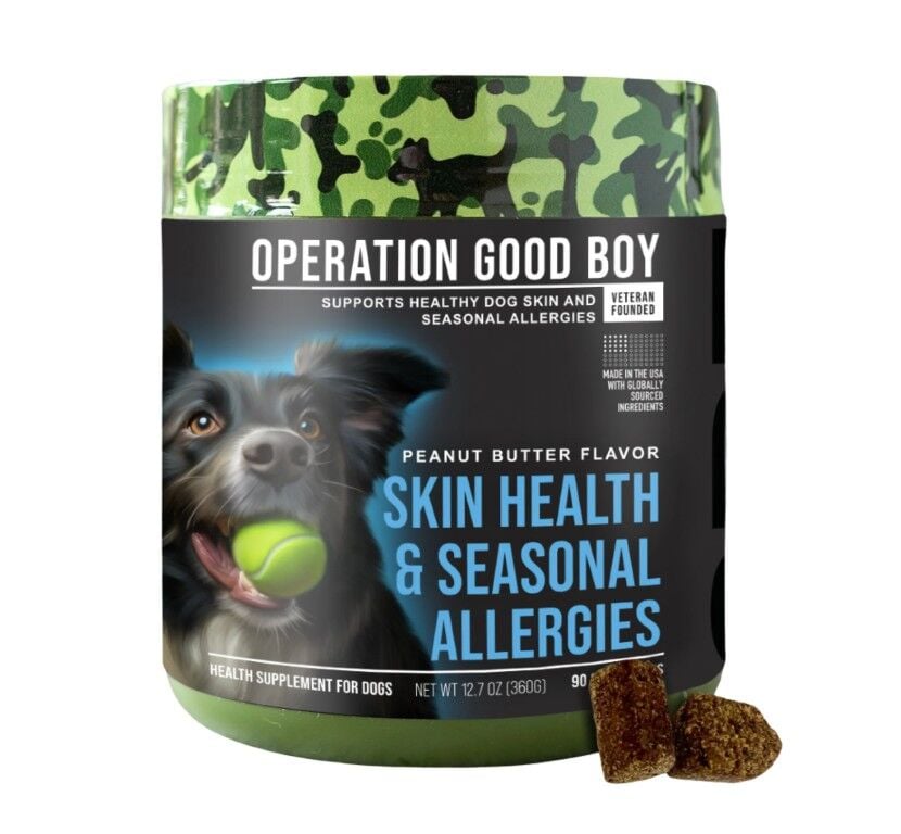 Operation Good Boy SRE: Skin Health & Seasonal Allergies Dog Supplement, 90-Ct