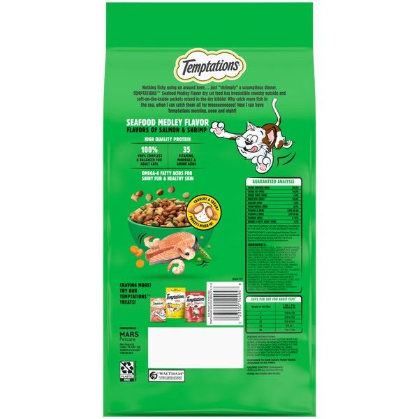 Temptations Seafood Medley Flavored Dry Cat Food, 31.5-Lb