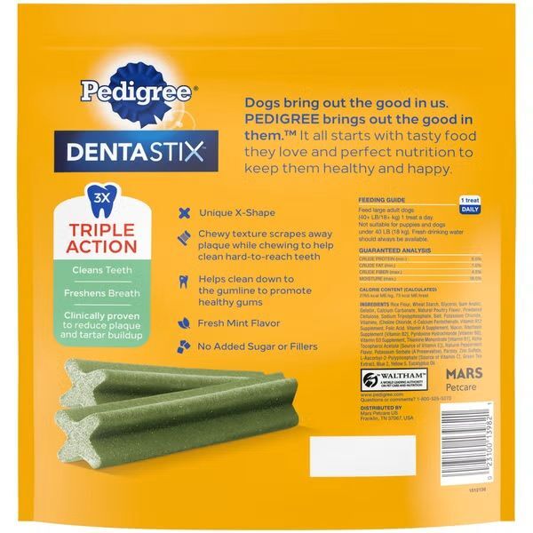 Pedigree Dentastix Fresh Large Dog Treats, 36-Ct