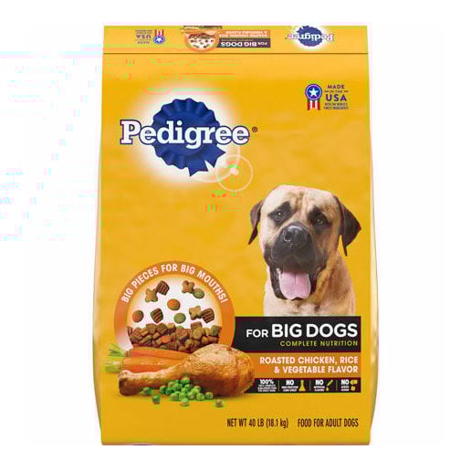 Pedigree 40 lb Large Breed Dry Dog Food Chicken, Rice