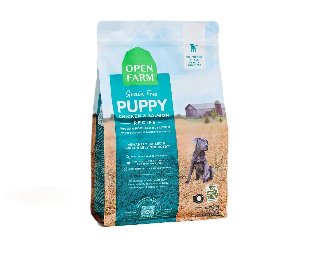 Open Farm Puppy Chicken & Salmon Grain-Free Dog Food, 22-Lb