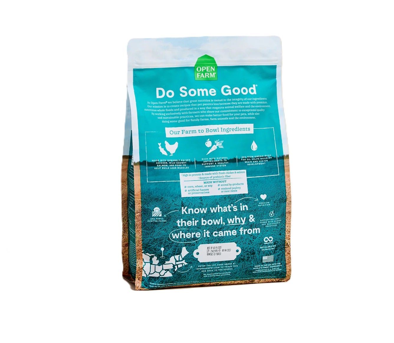 Open Farm Puppy Chicken & Salmon Grain-Free Dog Food, 22-Lb