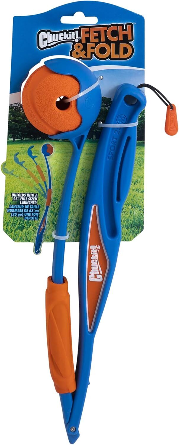Chuckit! Fetch & Fold 25M Dog Launcher with Ball, 25-In