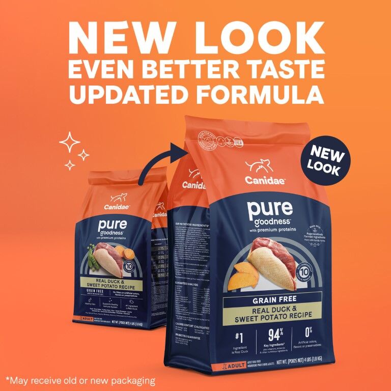 Canidae Pure Goodness Grain Free Real Duck & Sweet Potato Dog Food, 24-Lb