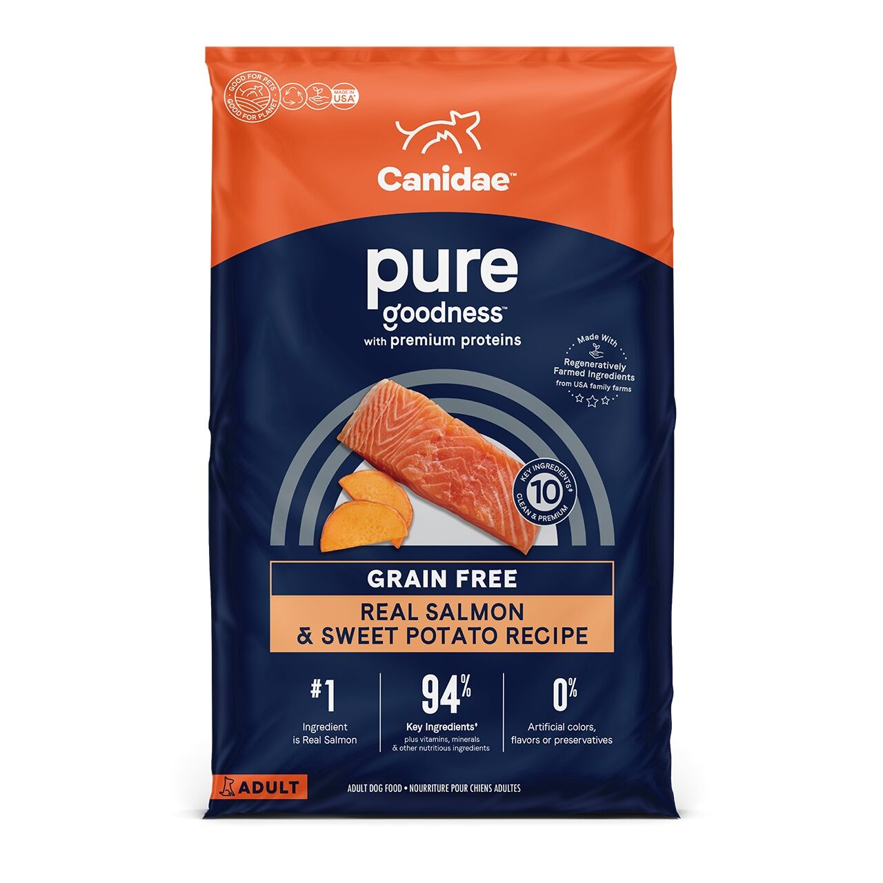 Canidae Pure Dry Dog Food Salmon & Sweet Potato Recipe, 4-Lb