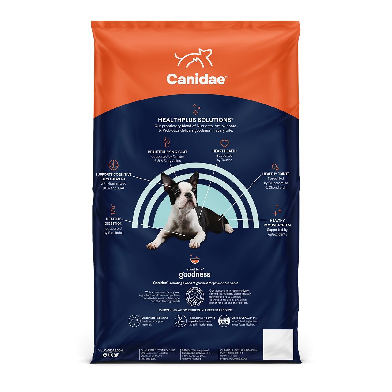 Canidae Pure Goodness Salmon And Oatmeal Recipe Dry Dog Food For Puppies, 4-Lb