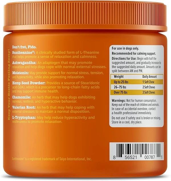 Zesty Paws Advanced Calming Turkey Bites for Dogs, 90-Ct