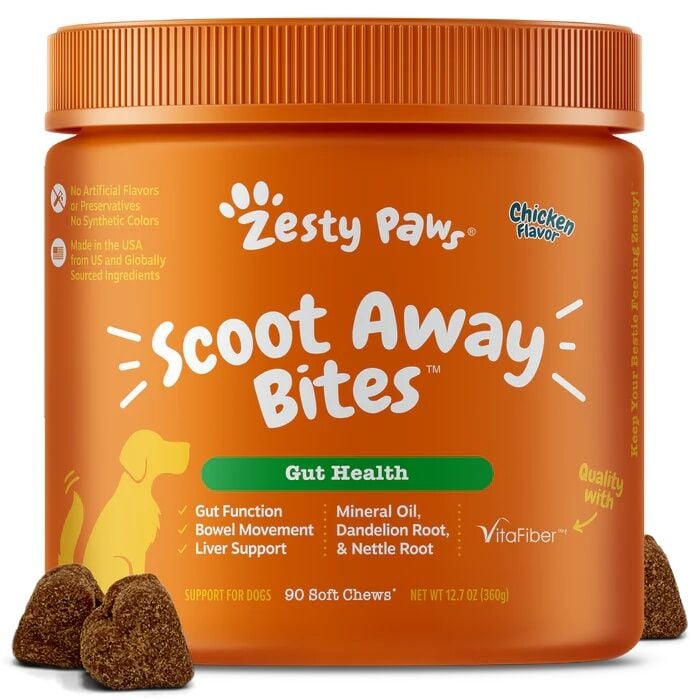 Zesty Paws Scoot Away Bites For Dogs, 90-Ct