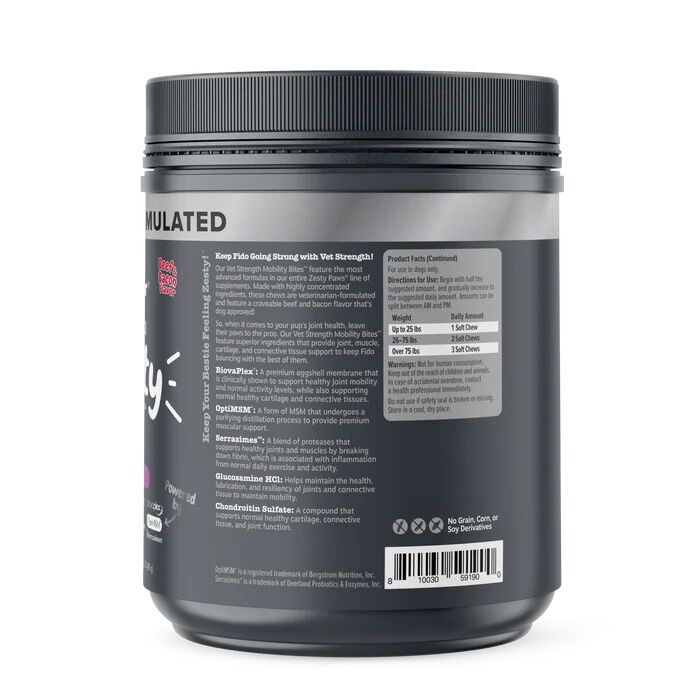 Zesty Paws Vet Strength Hip & Joint Mobility Bites For Dogs, 90-Ct