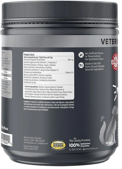 Zesty Paws Vet Strength Pre, Post, & Probiotic Bites For Dogs, 90-Ct