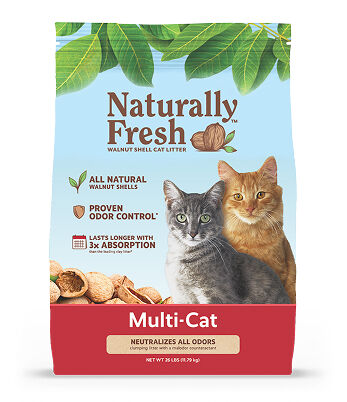 Naturally Fresh Walnut Shell Cat Litter Multi-Cat Formula, 14-Lb