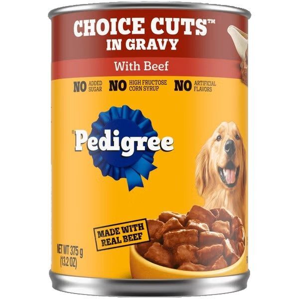 PEDIGREE CHOICE CUTS in Gravy with Beef Wet Dog Food, 13.2-Oz
