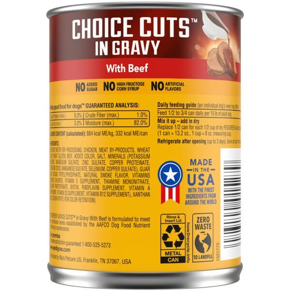 Pedigree Choice Cuts in Gravy with Beef Wet Dog Food, 13.2-Oz