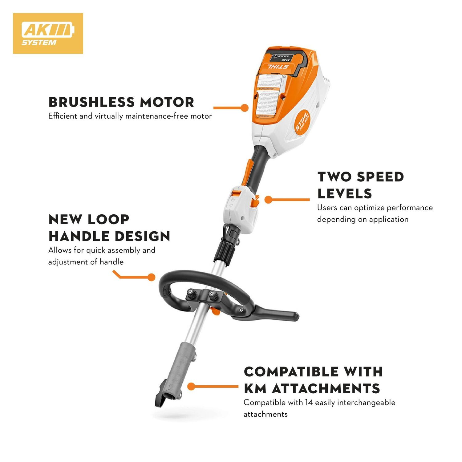 STIHL KombiSystem KMA 80 R Battery Powered KombiMotor Kit