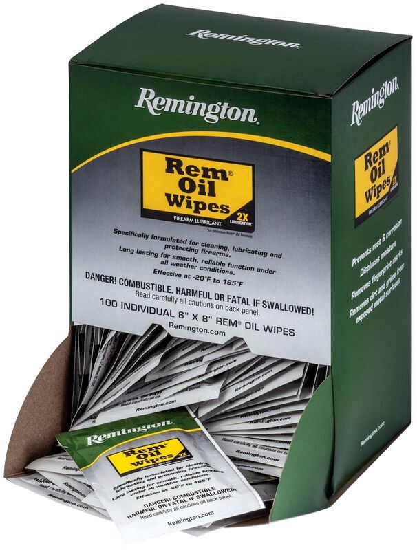 Remington Rem Gun Oil Wipes, 100-Ct