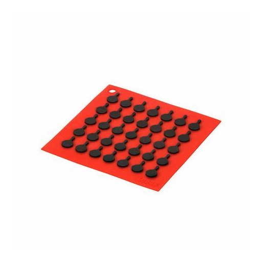 Lodge Square Trivet - Red, 7 In, Silicone