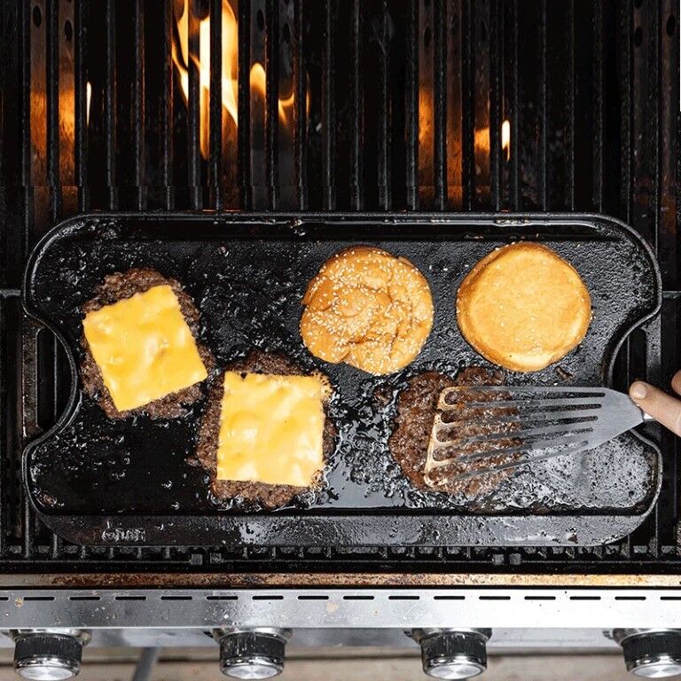 Lodge Cast Iron Pro-Grid Reversible Grill/Griddle, 20-In x 10 1/2-In