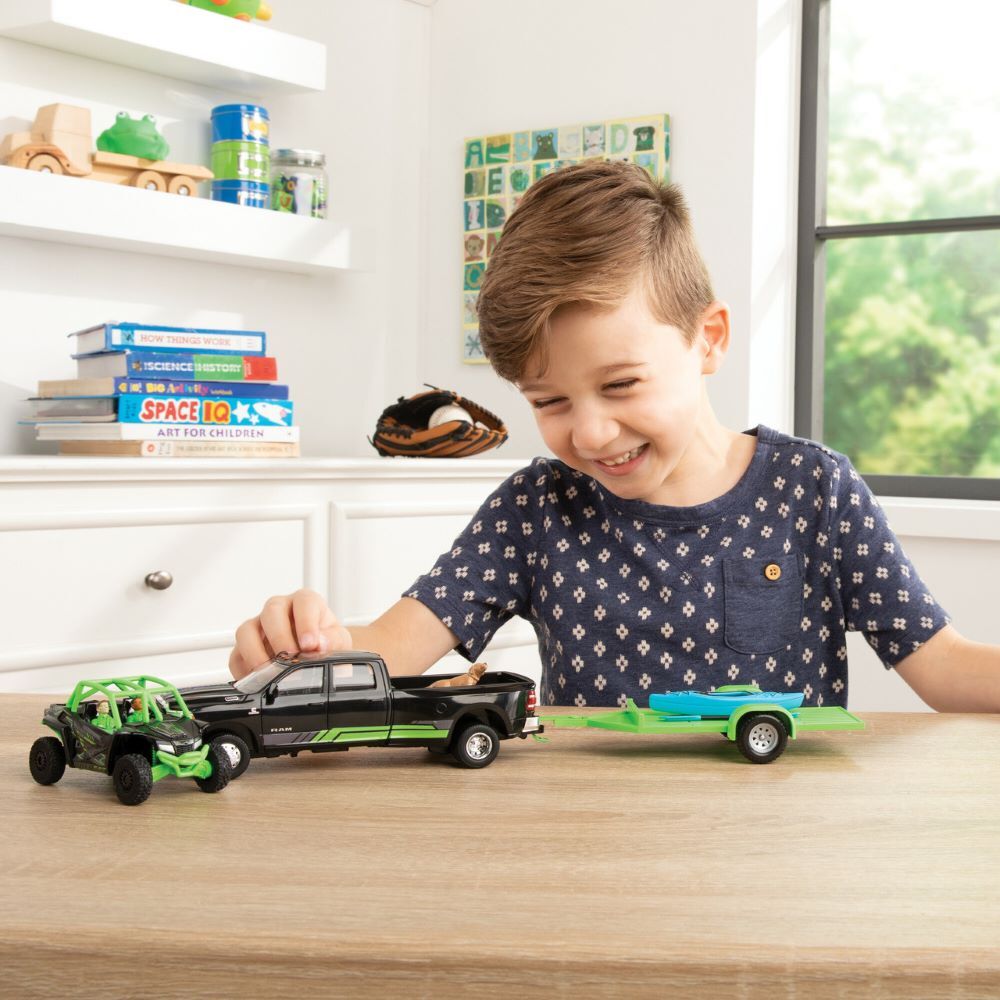 Tomy ERTL Arctic Cat Off-Road Dodge Ram Truck and Wildcat Side By Dide Playset, 15-Pc