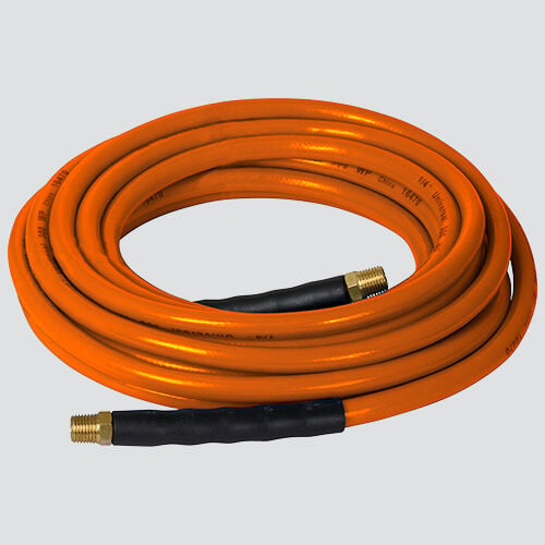 Apache 300 PSI Premium PVC Air Hose Assembly, Orange, 1/2 in. x 50 ft.