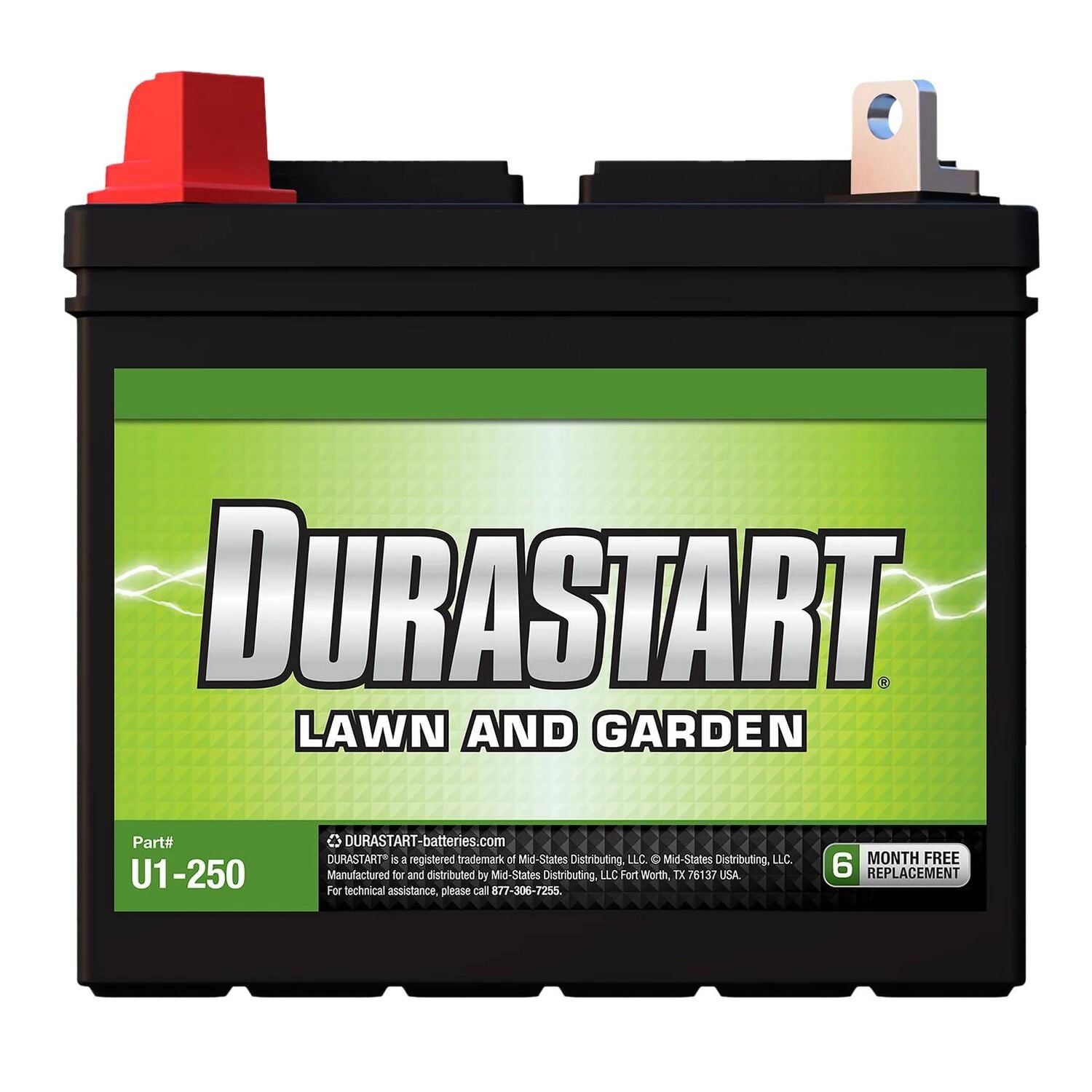 Durastart Lawn & Garden Battery U1-250 Battery, 12V, 250 CCA