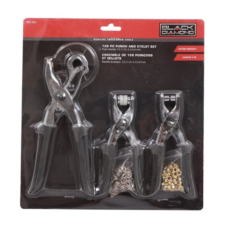 Black Diamond Punch And Eyelet Set, 128-Pc