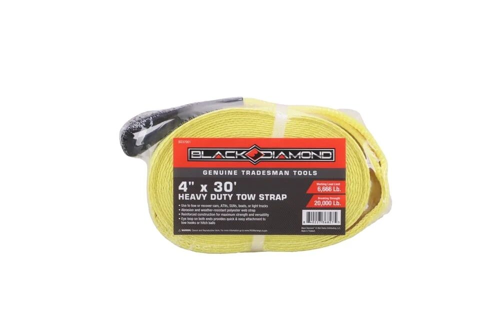 Black Diamond Heavy Duty Tow Strap, 4 in. x 30 ft.