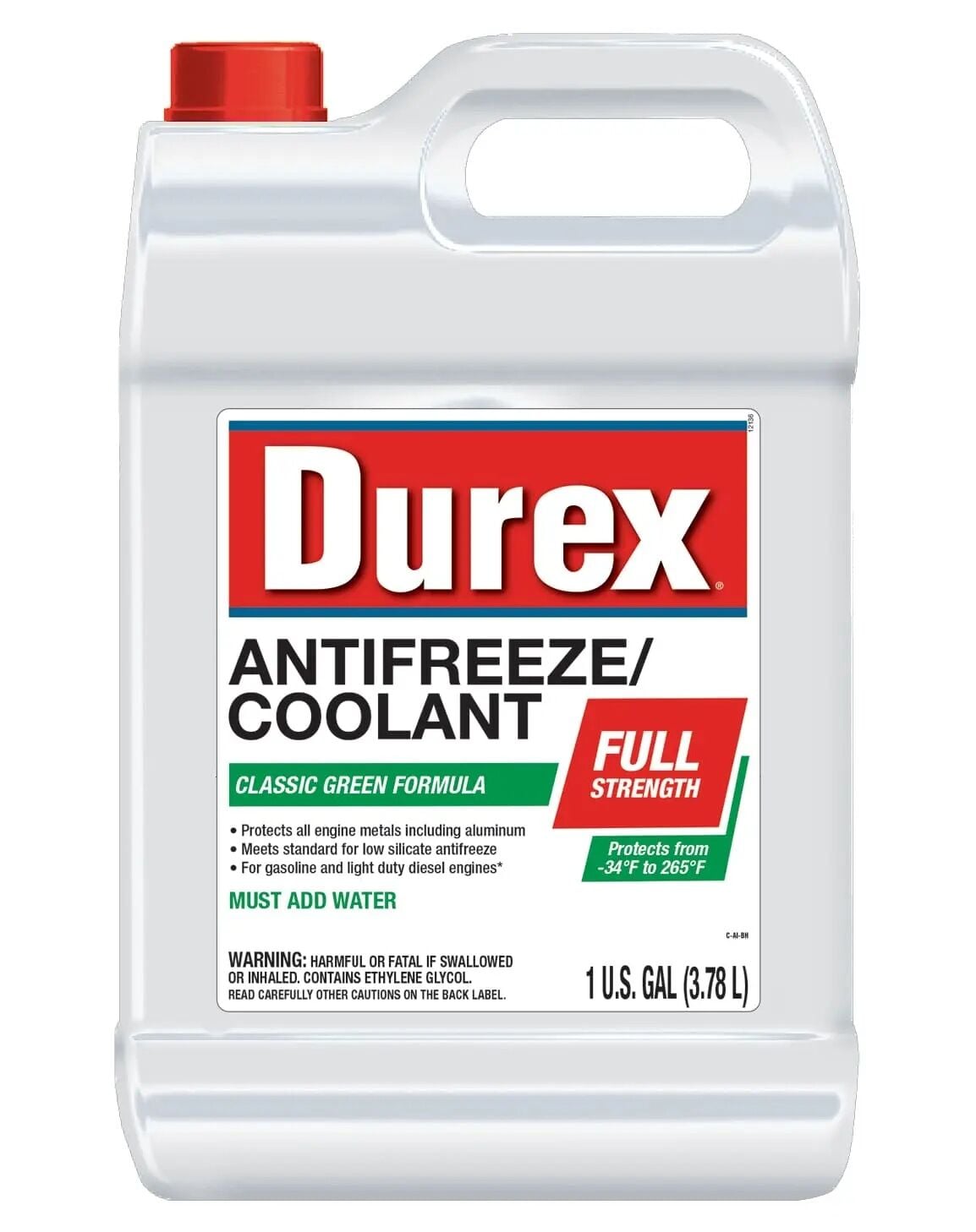 Durex Classic Green Formula Full Strength Antifreeze/Coolant, 1 gal.