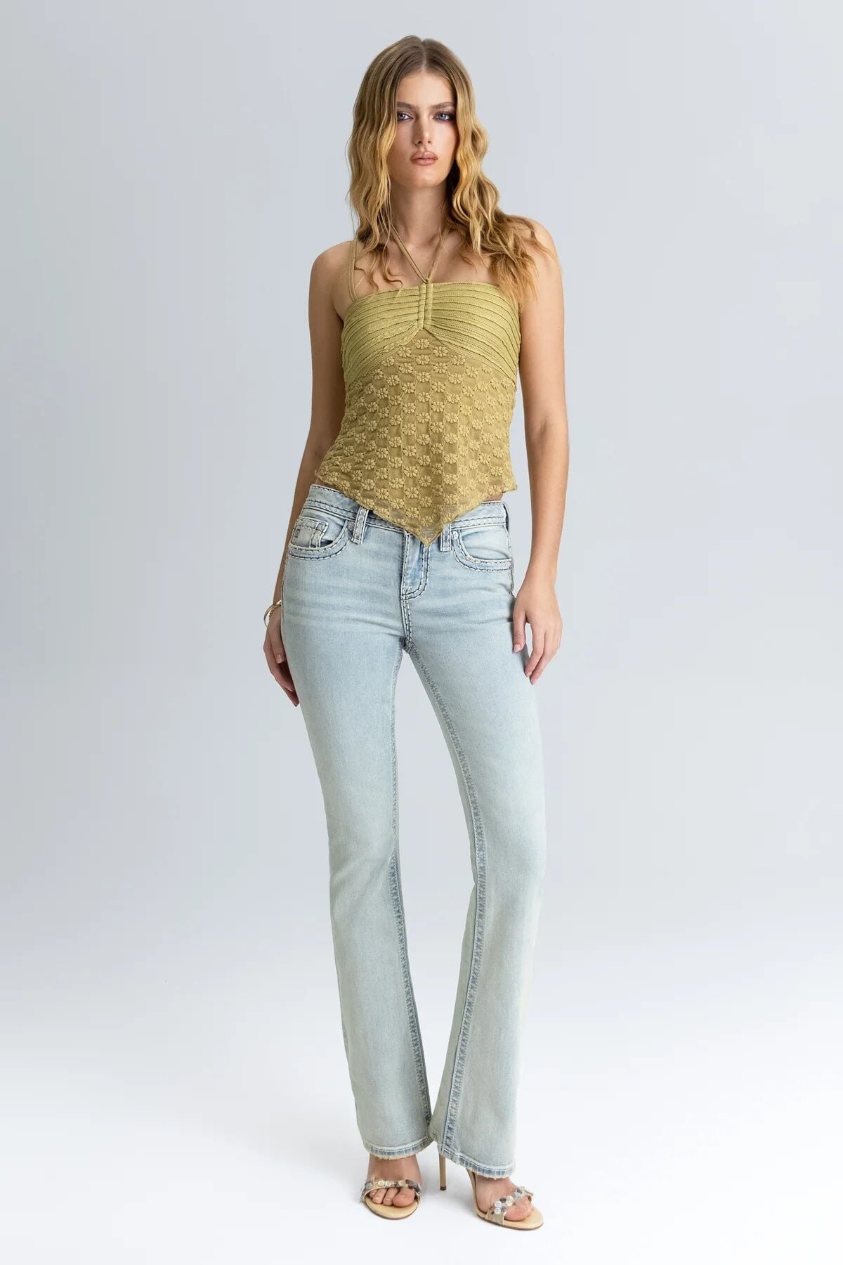 Miss Me Women's Imali Stitched Bootcut Jean