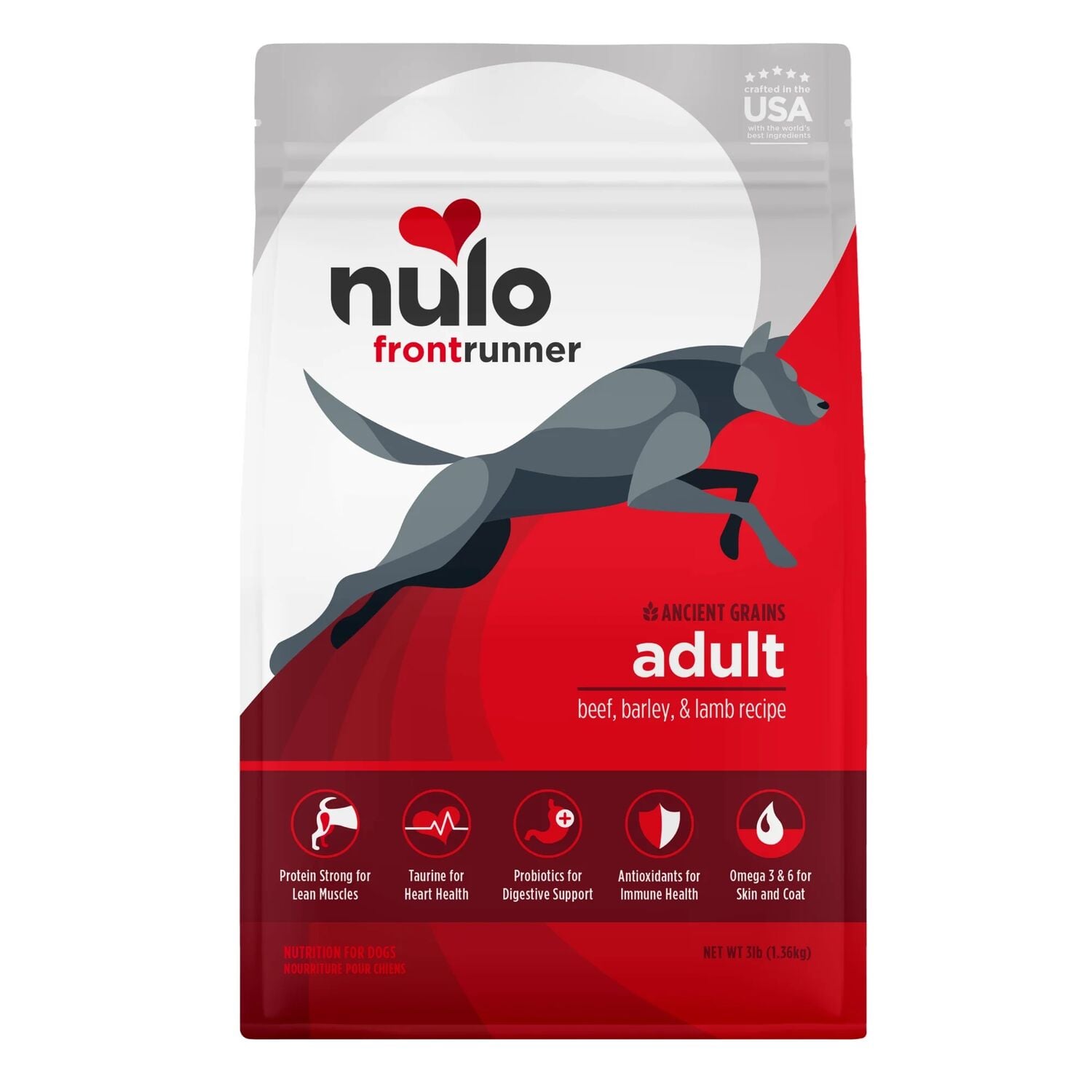 Nulo Frontrunner Ancient Grains Beef, Barley & Lamb Recipe Dog Food, 3 lb.