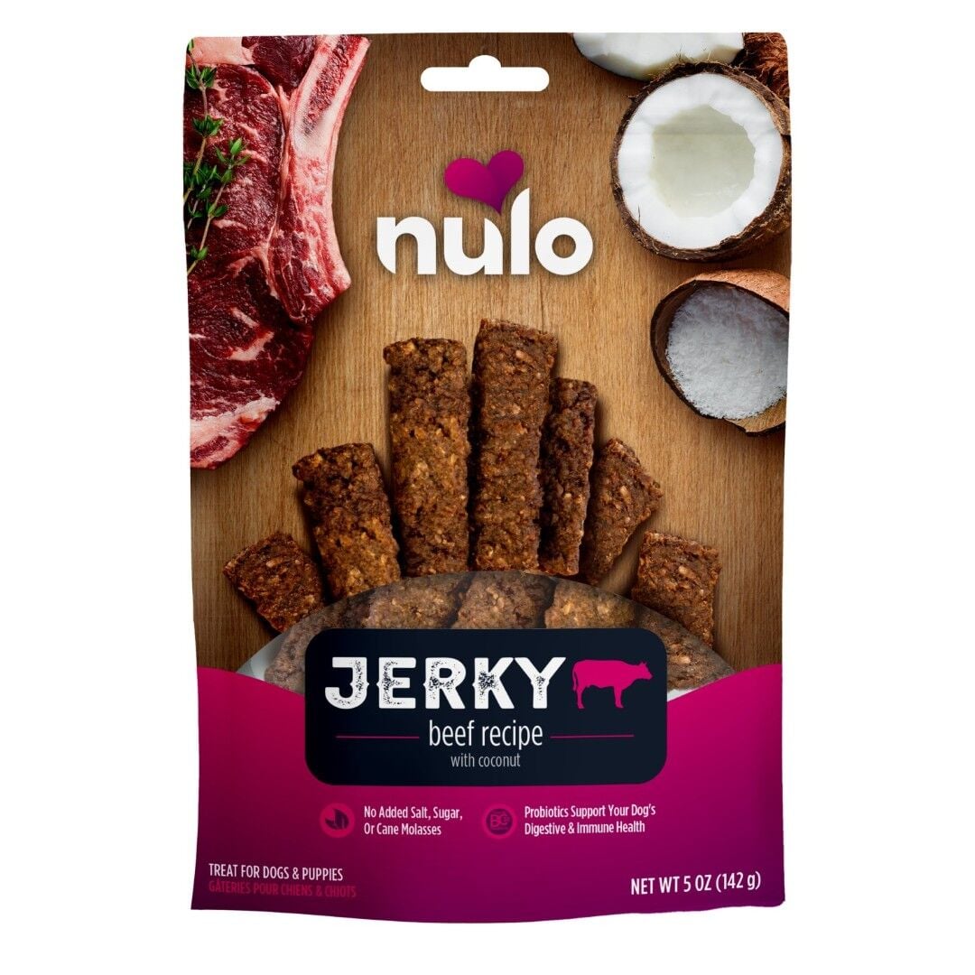 Nulo Jerky Beef Recipe With Coconut Dog Treats, 5 oz.