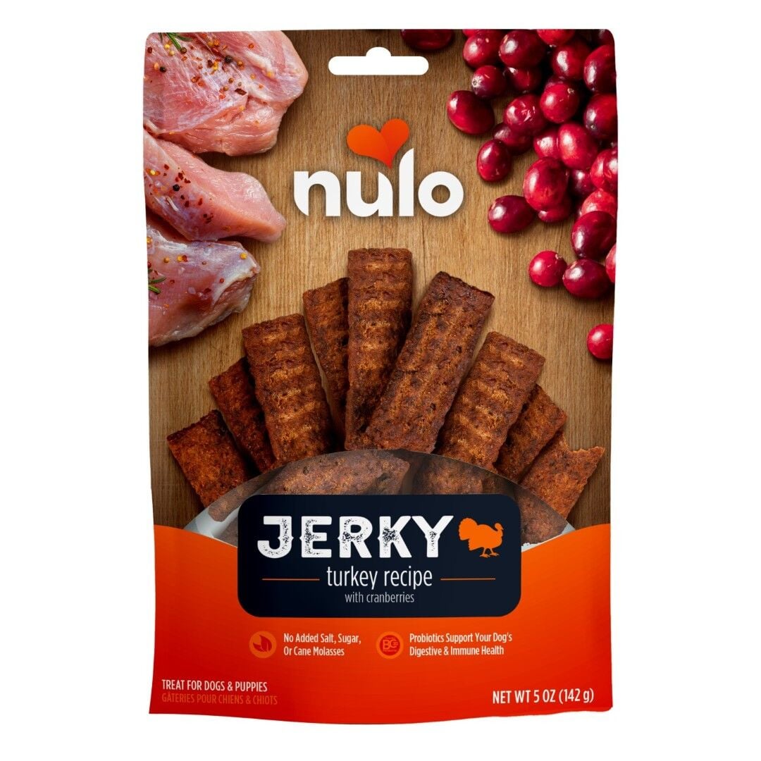 Nulo Jerky Turkey Recipe With Cranberries Dog Treats, 5 oz.
