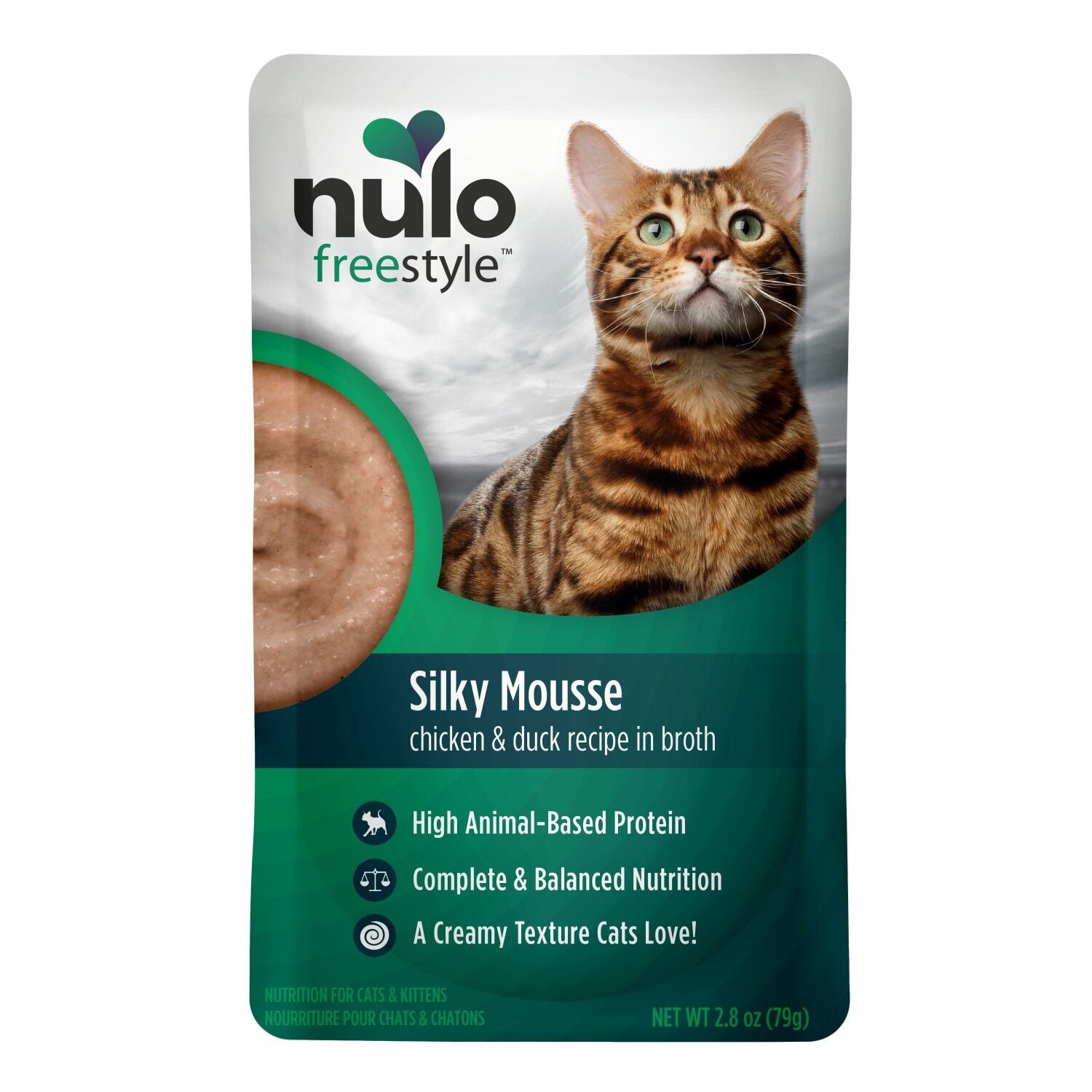 Nulo FreeStyle Mousse Chicken & Duck Recipe Cat Food, 2.8 oz.