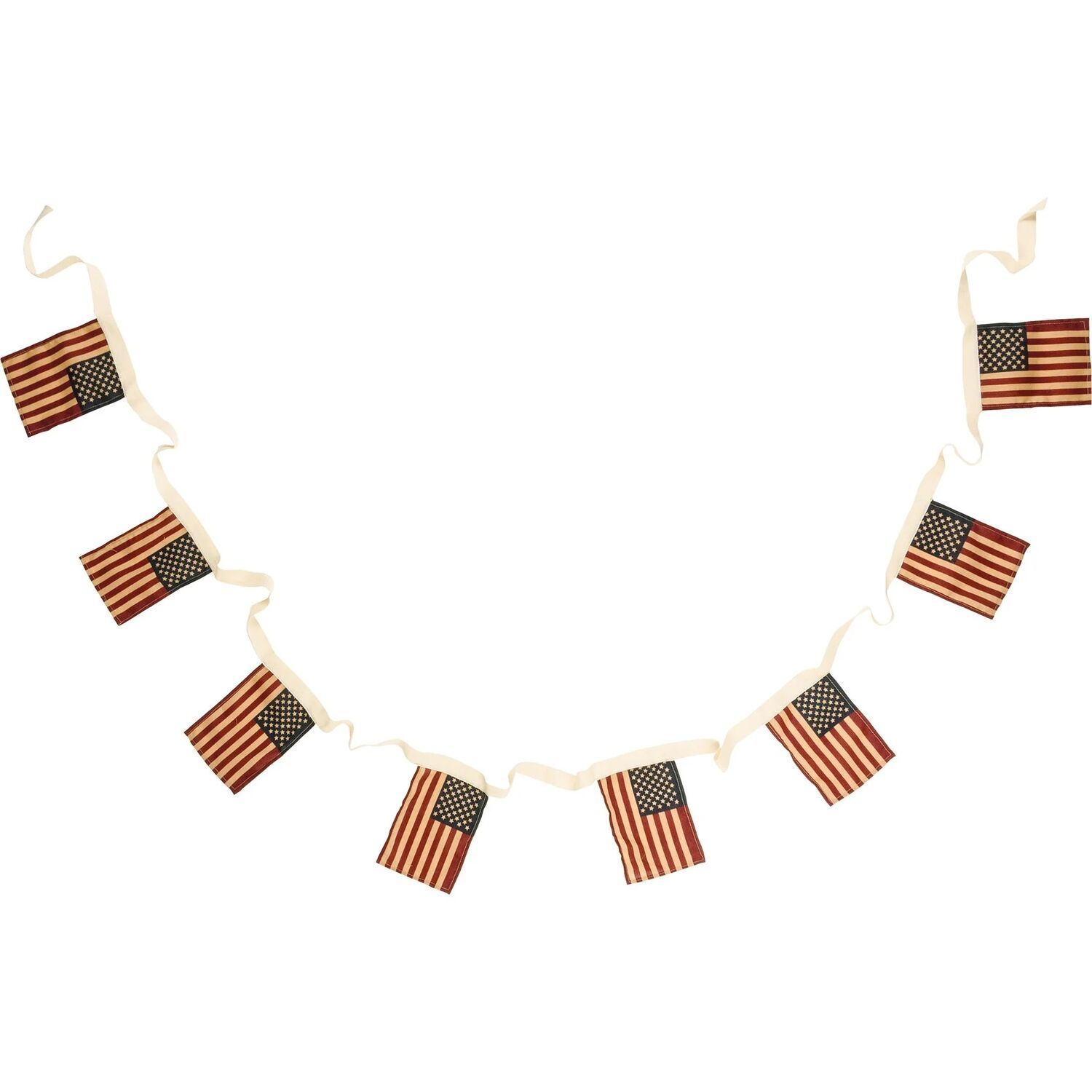 Primitives By Kathy Small Primitive Flag Garland, 108 in.