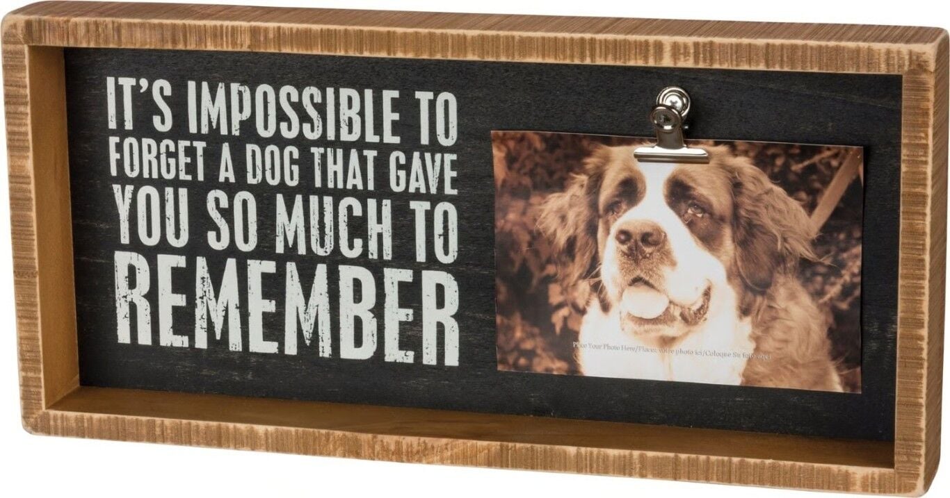 Primitives By Kathy It's Impossible To Forget A Dog Inset Box Frame