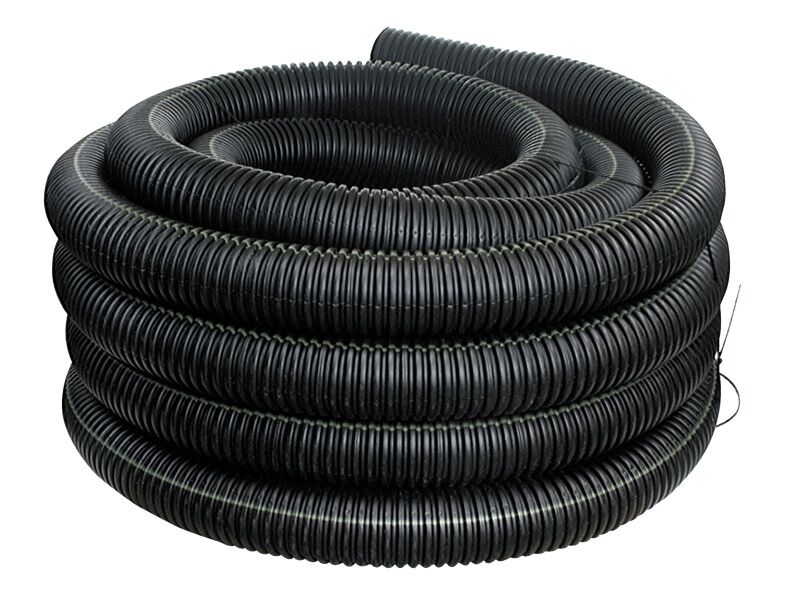 ADS Single Wall Corrugated HDPE Drainage Pipe, 3-In x 100-Ft