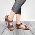 Women's Arch Support Cork Footbed Slide Sandal in Brown