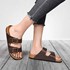 Women's Double Strap Slide Sandal in Brown