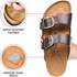 Women's Double Strap Slide Sandal in Brown