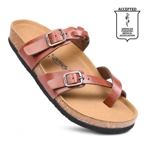 Women's Strappy Braided Sandal in Brown