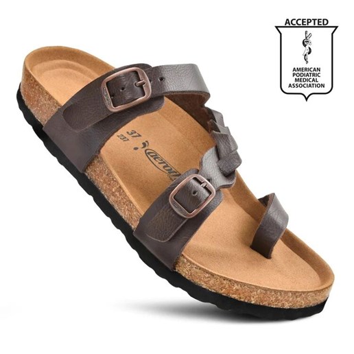 Women's Seraph Comfortable Slide Sandals in Brown
