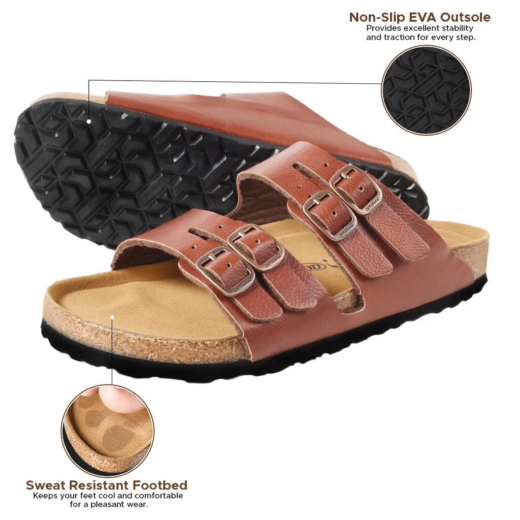 Aerothotic Women's Willow Footbed Double Straps With Adjustable Buckle Slip On