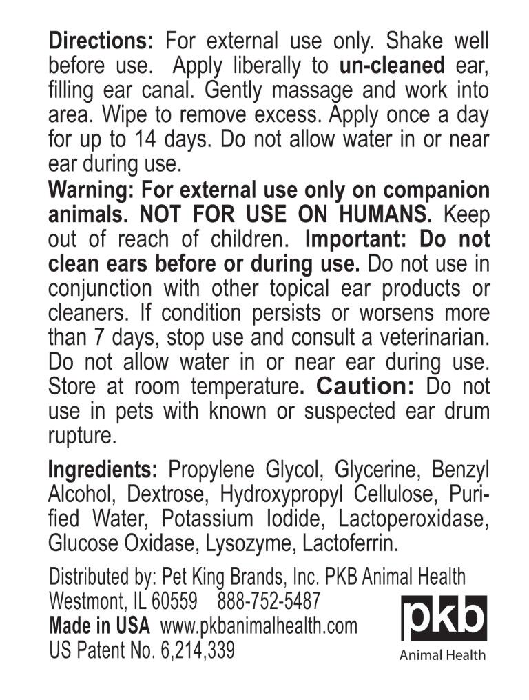 Zymox Ear Solution Plus Otic Without Hydrocortisone For Pets, 1.25-Oz.