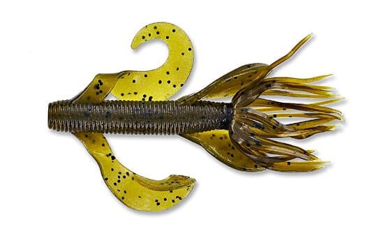 Yamamoto Kreature Green Pumpkin With Large Black Soft Bait, 4-In, 7-Pk
