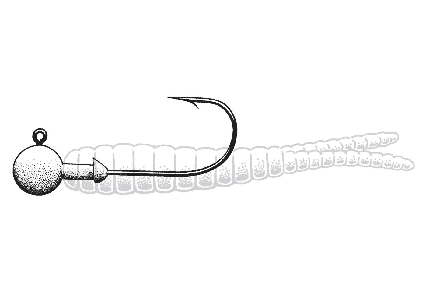 Owner Round Type Jig Head, 3/16-Oz, 5-Pk