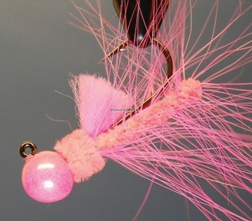 Hawken Fishing Aerojig Hackle Peach/Pink Jig, #1/0, 1/4-Oz